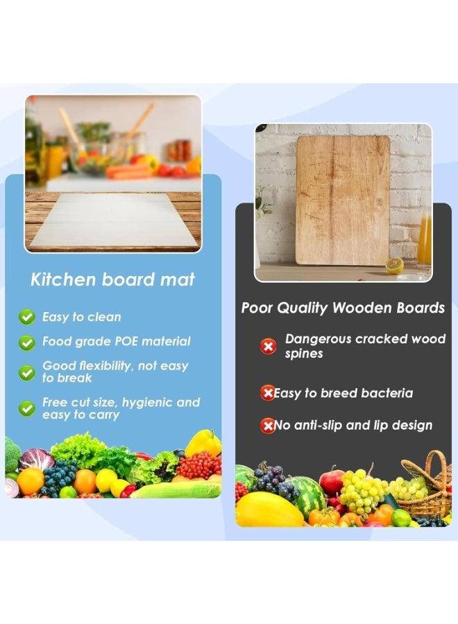Happy Home Extra Large Disposable Plastic Cutting Board 3m × 45cm – Food-Safe, Transparent, Flexible Board for Kitchen, Outdoor Camping, BBQ, Travel, RV, and Picnics, with Built-In Easy Sliding Cutter for Quick Cutting, Food Prep, and Mess-Free Use - Image 4